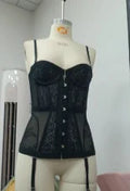 Sexy Slim Fit Corset Lace Hollow Out Sleeveless Strapless Top Lace Up Slim Fit Tops 2026 Summer Women Street Trendy Vest