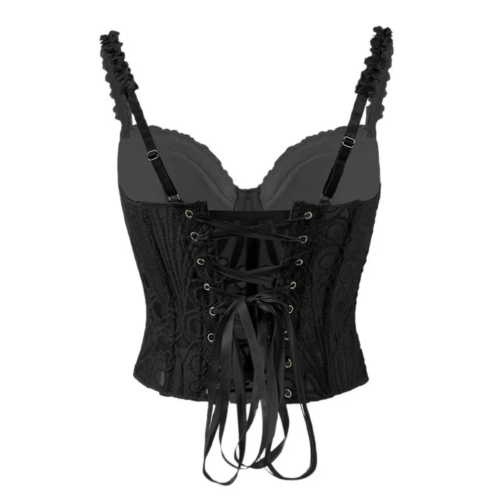 Hot Girl Shapewear Y2k Top Corset Shirts for Women Clothing Lace Camis Fashion Clothes Streetwear Casual Sexy Summer Tees