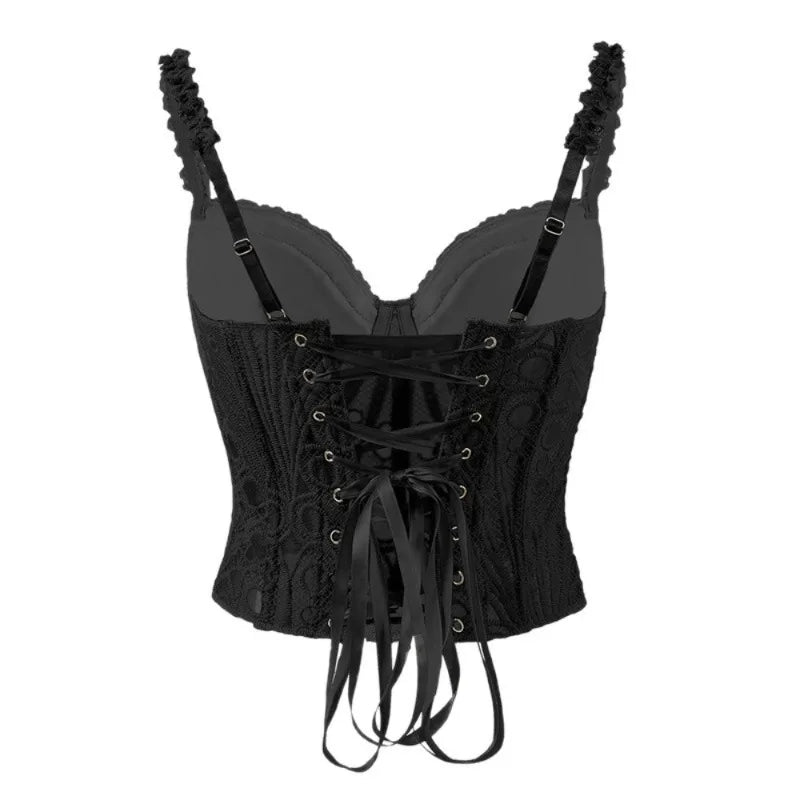 Hot Girl Shapewear Y2k Top Corset Shirts for Women Clothing Lace Camis Fashion Clothes Streetwear Casual Sexy Summer Tees
